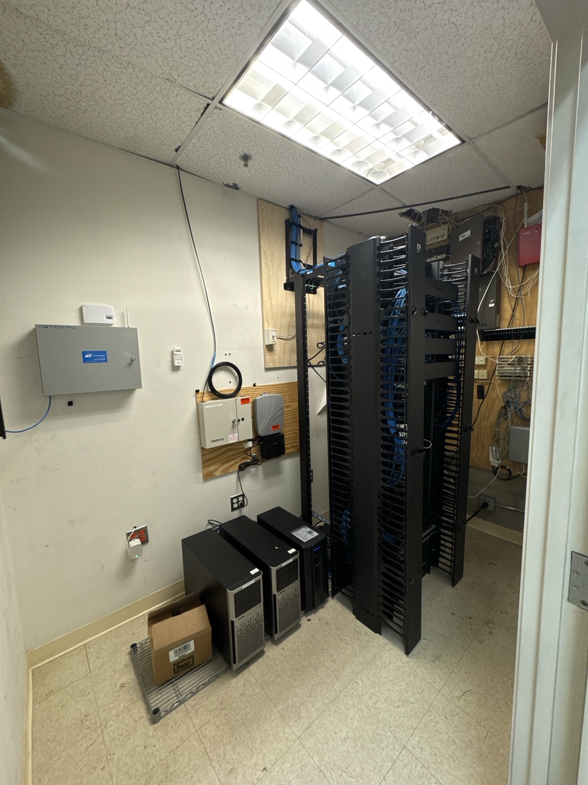 CTS project showing organized network racks and cabling